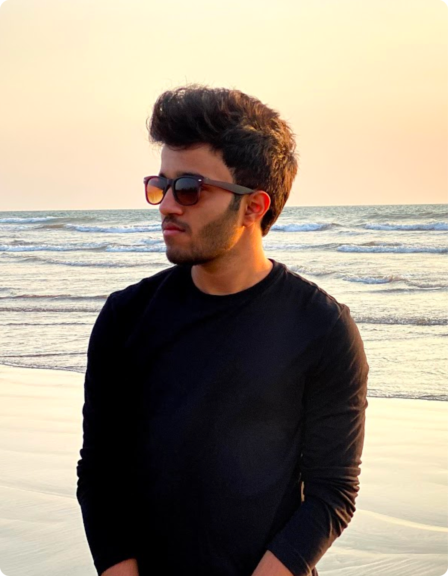 Atharva at the beach