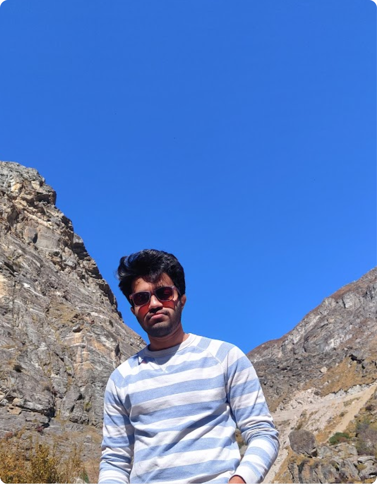 Atharva in the mountains
