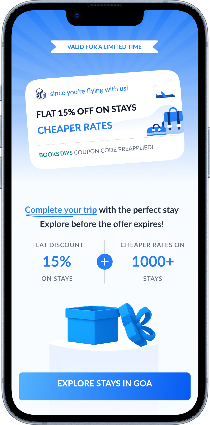 Hotel booking flow screen two