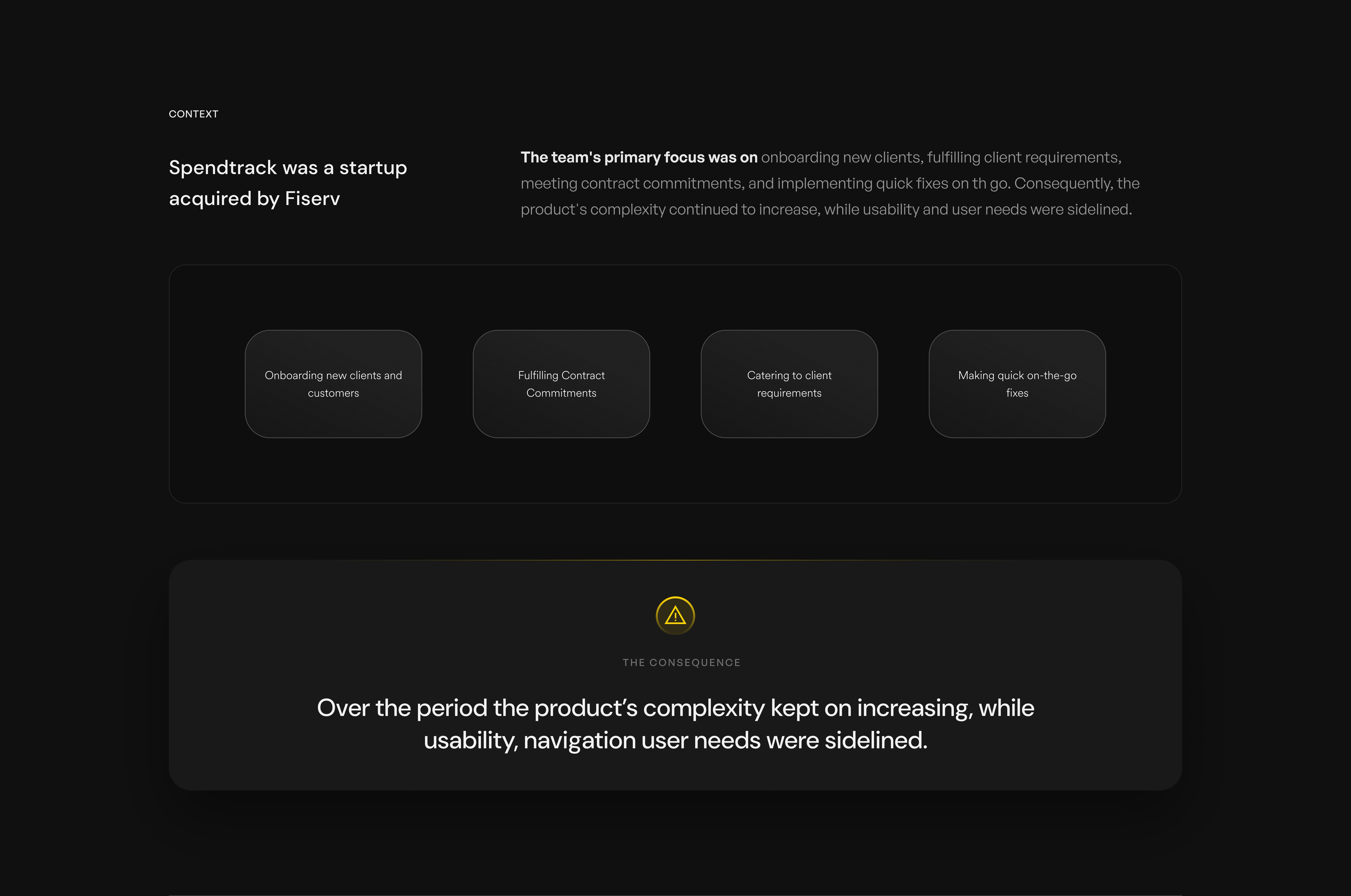 SpendTrack AI case study, slide 3 of 13